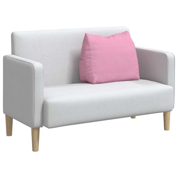 vidaXL Travesseiro para Costas Rosa 60 x 20 x 50 cm tecido