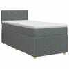 vidaXL Cama box spring com colch&atilde;o Cinzento-Escuro 80 x 200 cm Tecido