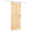 vidaXL Porta Deslizante Natural e Branco 85 x 210 cm