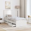 vidaXL Estrutura da Cama Branco 75 x 190 cm Madeira de Engenharia