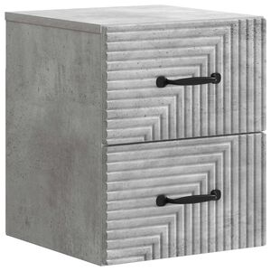 vidaXL Gabinete de Canto Montado na Parede com gaveta Cinzento Cimento