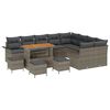 vidaXL Conjunto de Sof&aacute; de Jardim 13 unid. Cinzeto vime PE