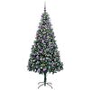 vidaXL &Aacute;rvore de Natal Artificial Verde 210 cm PVC, A&ccedil;o e Pl&aacute;stico
