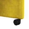 vidaXL Cadeiras de Jantar com Rodas 2 pcs Amarelo 58 x 67 x 97 cm