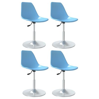 vidaXL Cadeiras de jantar giratórias 4 pcs PP azul