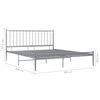 vidaXL Estrutura de cama 180x200 cm metal cinzento