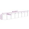 vidaXL Canteiro elevado jardim 260x40x36cm aço galvanizado castanho