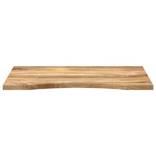 vidaXL Tampo de mesa com curva 80x60x2,5 cm mangueira &aacute;spera maci&ccedil;a