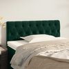vidaXL Cabeceira de cama veludo 100x7x78/88 cm verde-escuro