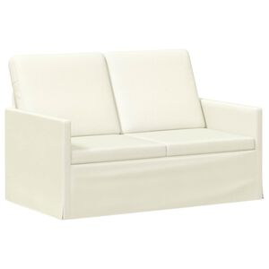 vidaXL Sof&aacute; de 2 lugares Creme 130 x 81 x 82 cm