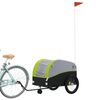 vidaXL Reboque para bicicleta 45 kg ferro preto e verde