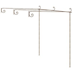 vidaXL P&eacute;rgola de jardim 3x3x2,5 m ferro castanho antigo