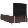 vidaXL Cama Box com colch&atilde;o Marrom Escuro 120 x 200 cm tecido