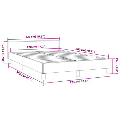 vidaXL Estrutura cama c/ cabeceira 120x200 cm couro artificial branco