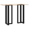 vidaXL Pés de mesa de bar em forma de T, 2 peças, preto, 50x35x(110-111) cm, aço