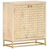 vidaXL Aparador 60x30x70 cm madeira de mangueira maci&ccedil;a dourado