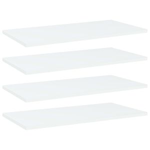 vidaXL Prateleiras para estante 4 pcs 60x30x1,5cm contraplacado branco