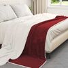 vidaXL Cobertor Vermelho Bordeaux 240 x 270 cm L&atilde;