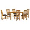 vidaXL Conjunto de sala de jantar 7 unid. Preto