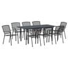 vidaXL Conjunto de Jantar para Jardim 9 unid. Antracite