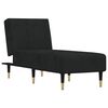 vidaXL Chaise longue veludo preto