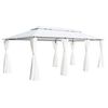 vidaXL Gazebo com cortinas 600x298x270 cm 180g/m&sup2; branco