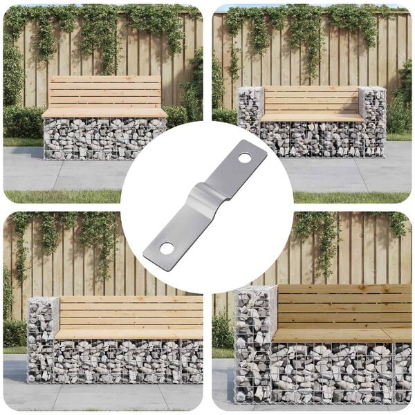 vidaXL Placa de Impacto 12 pcs Prateado 50 x 10 x 1,2 mm Ferro