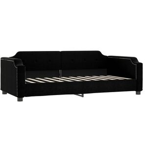 vidaXL Sof&aacute;-cama 90x190 cm tecido preto