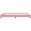 vidaXL Estrutura de cama com colchão 180x220 cm veludo rosa
