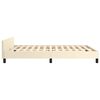 vidaXL Estrutura de cama c/ cabeceira couro artificial 140x190cm creme