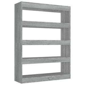 vidaXL Estante/divis&oacute;ria 100x30x135 cm cor sonoma cinza