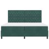 vidaXL Cama Box com colch&atilde;o Verde Escuro 200 x 200 cm Veludo