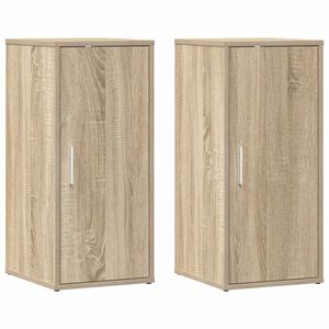 vidaXL Sapateiras 2 pcs 32x35x70 cm contraplacado cor carvalho sonoma