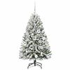 vidaXL &Aacute;rvore de Natal Artificial Verde e Branco 120 cm PVC e Metal
