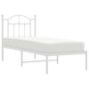 vidaXL Estrutura de cama sem colch&atilde;o com cabeceira 75x190 cm branco
