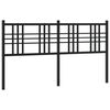 vidaXL Cabeceira de cama 160 cm metal preto