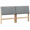 vidaXL Cabeceira estofada Cinzento-claro 180 cm