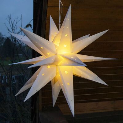 HI Estrela lanterna de natal com luzes LED 58 cm