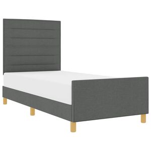 vidaXL Estrutura da Cama Cinzento escuro 80 x 200 cm tecido