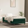vidaXL Estrutura de cama com molas 90x200 cm veludo verde-escuro