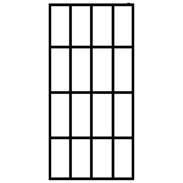 vidaXL Divisória de chuveiro vidro temperado transparente 100x195 cm