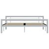 vidaXL Estrutura de cama 180x200 cm metal cinzento e branco