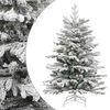 vidaXL &Aacute;rvore de Natal artificial articulada c/ flocos de neve 180 cm