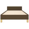 vidaXL Estrutura de cama sem colchão 100x200 cm tecido castanho-escuro