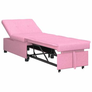 vidaXL Sof&aacute;-cama retr&aacute;til Rosa 194 x 50 x 82 cm tecido