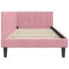 vidaXL Estrutura de Cama de Canto Rosa 90 cm x 190 cm Veludo