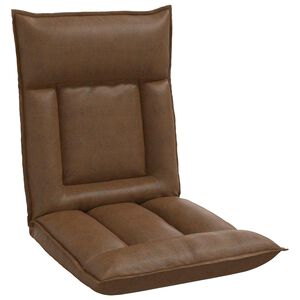 vidaXL Cadeira de ch&atilde;o ajust&aacute;vel Castanho Tecido
