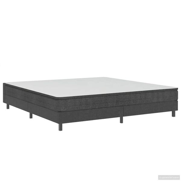 vidaXL Cama boxspring 200x200 cm tecido cinzento
