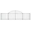 vidaXL Cestos gabião arqueados 14pcs 200x50x40/60 cm ferro galvanizado