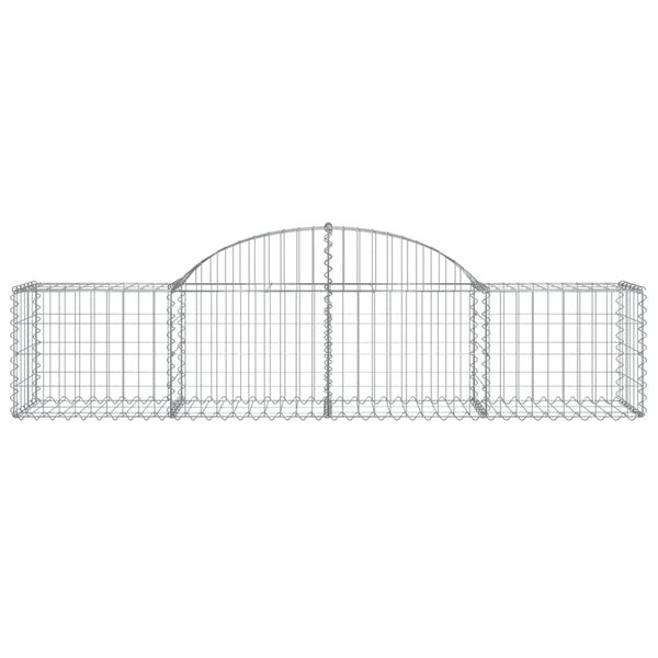 vidaXL Cestos gabião arqueados 14pcs 200x50x40/60 cm ferro galvanizado